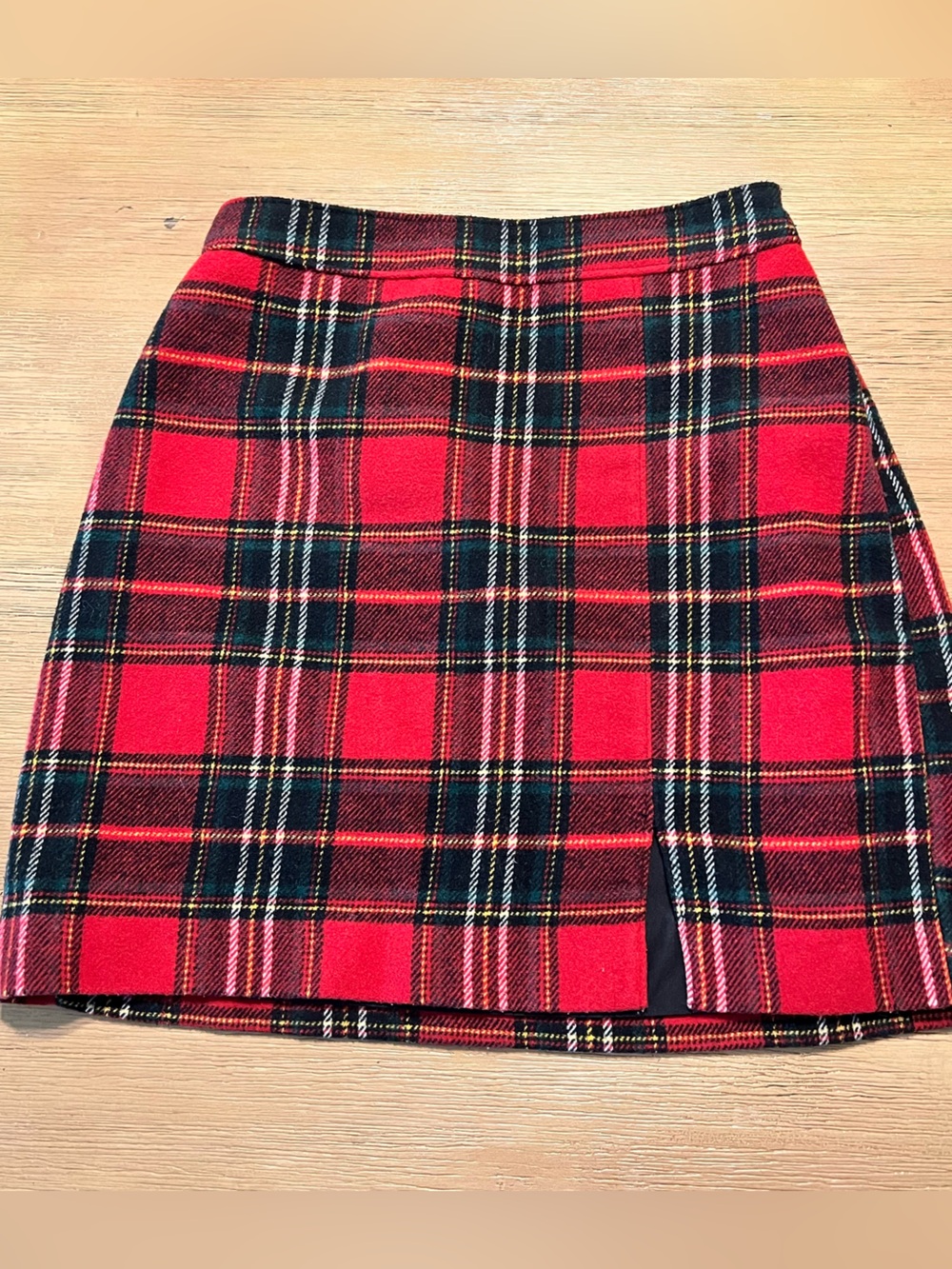 Hollister Red Black Plaid Mini Skirt
